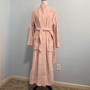 Lands End Women's Cozy Plush Long Wrap Robe Size M